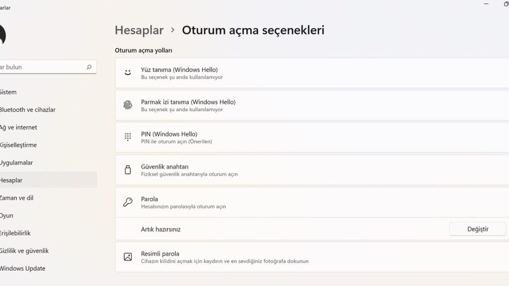 bilgisayara nasil sifre koyulur windows 10 oturum acma sifresi belirleyin