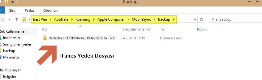 iTunes Yedek Klasörünüzü Windows 10'da Bulun 5 itunes yedek klasorunuzu windows 10da bulun
