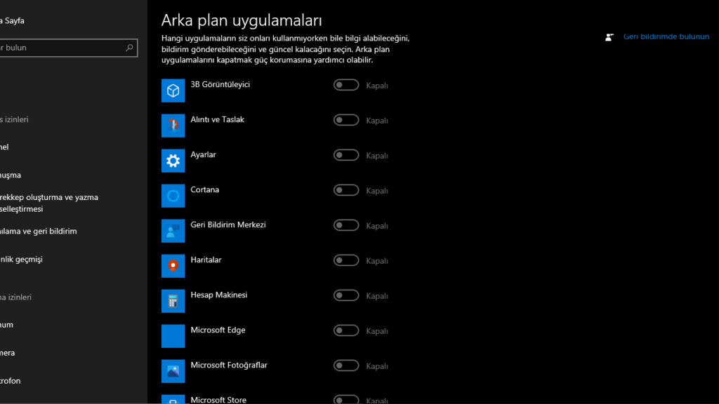 windows 10 ram kullanimi azaltma performansinizi artirin
