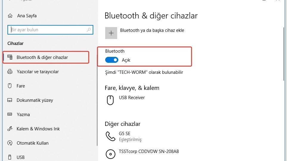 windows 10a bluetooth ekleme kolay adimlar