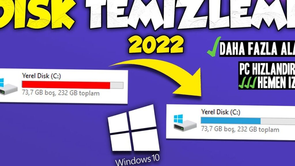 Windows 10'da Diskte Yer Açma: Gereksiz Dosyaları Temizleyin 1 windows 10da diskte yer acma gereksiz dosyalari temizleyin