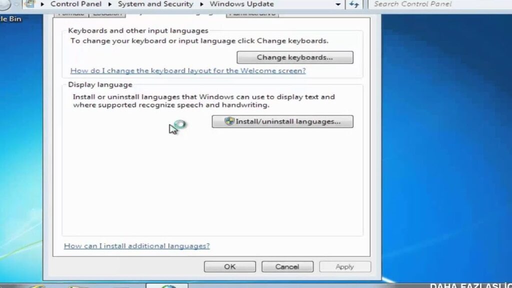 windows 7 bilgisayar dilini turkce yapma rehberi