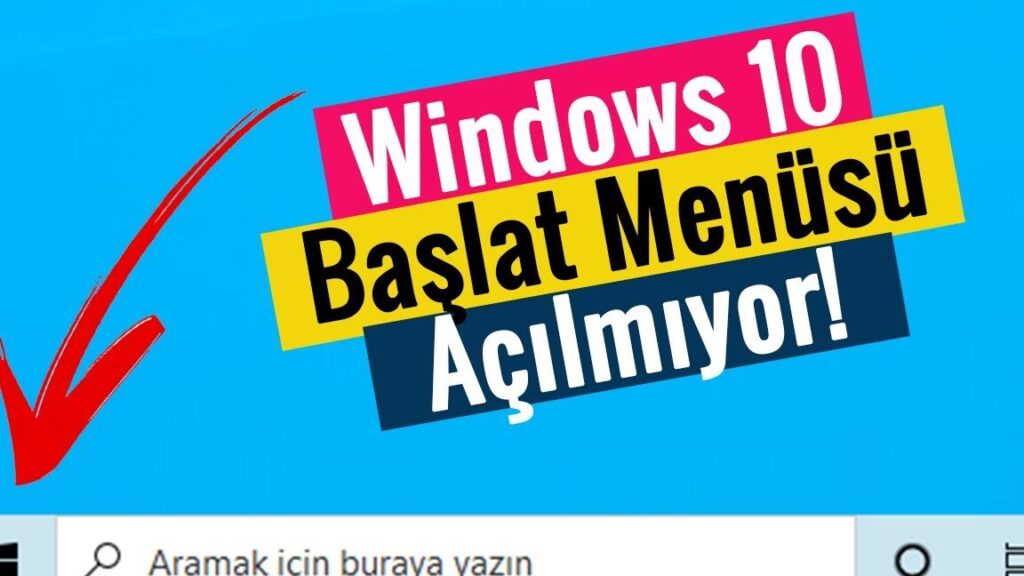 Windows Başlat Menüsü Çalışmıyor mu? Hemen Düzeltin! 1 windows baslat menusu calismiyor mu hemen duzeltin