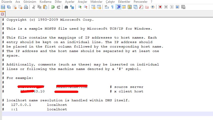 windows host dosyasi nerede ileri duzey ayarlar