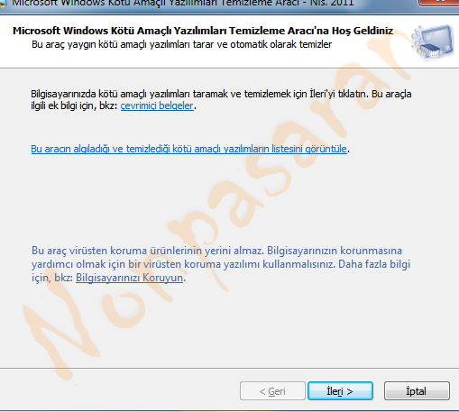 windows kotu amacli yazilimlari temizleme araci bilgisayarinizi zararlilardan koruyun
