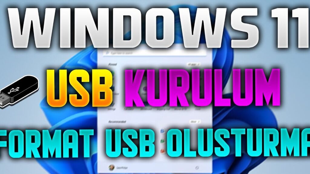 windows kurulum usb temiz kurulum icin hazirlik yapin