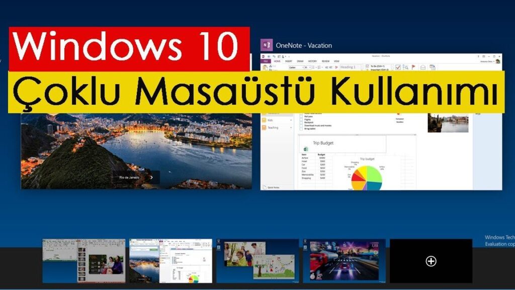 windows yeni masaustu acma coklu masaustu kullanimi