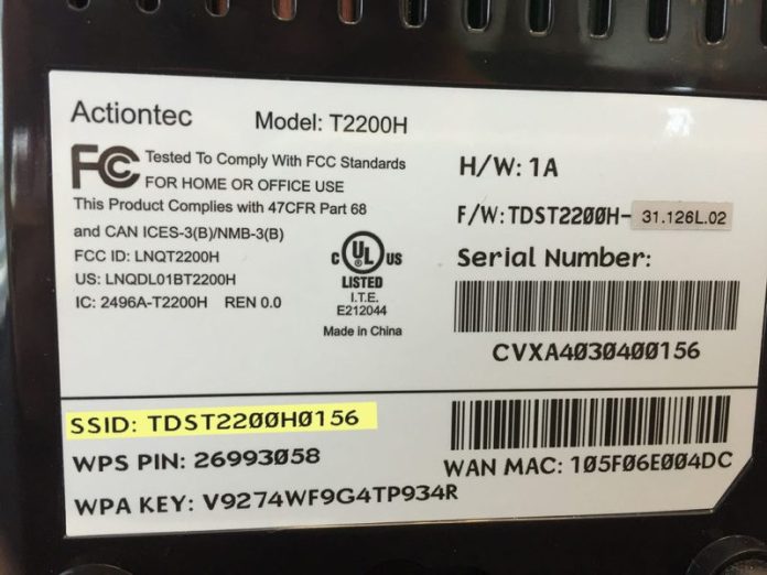 etiketten modem ve wifi sifresi ogrenme