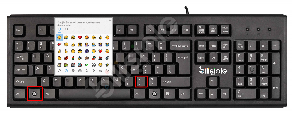 klavyeden emoji yazma bilisimle com