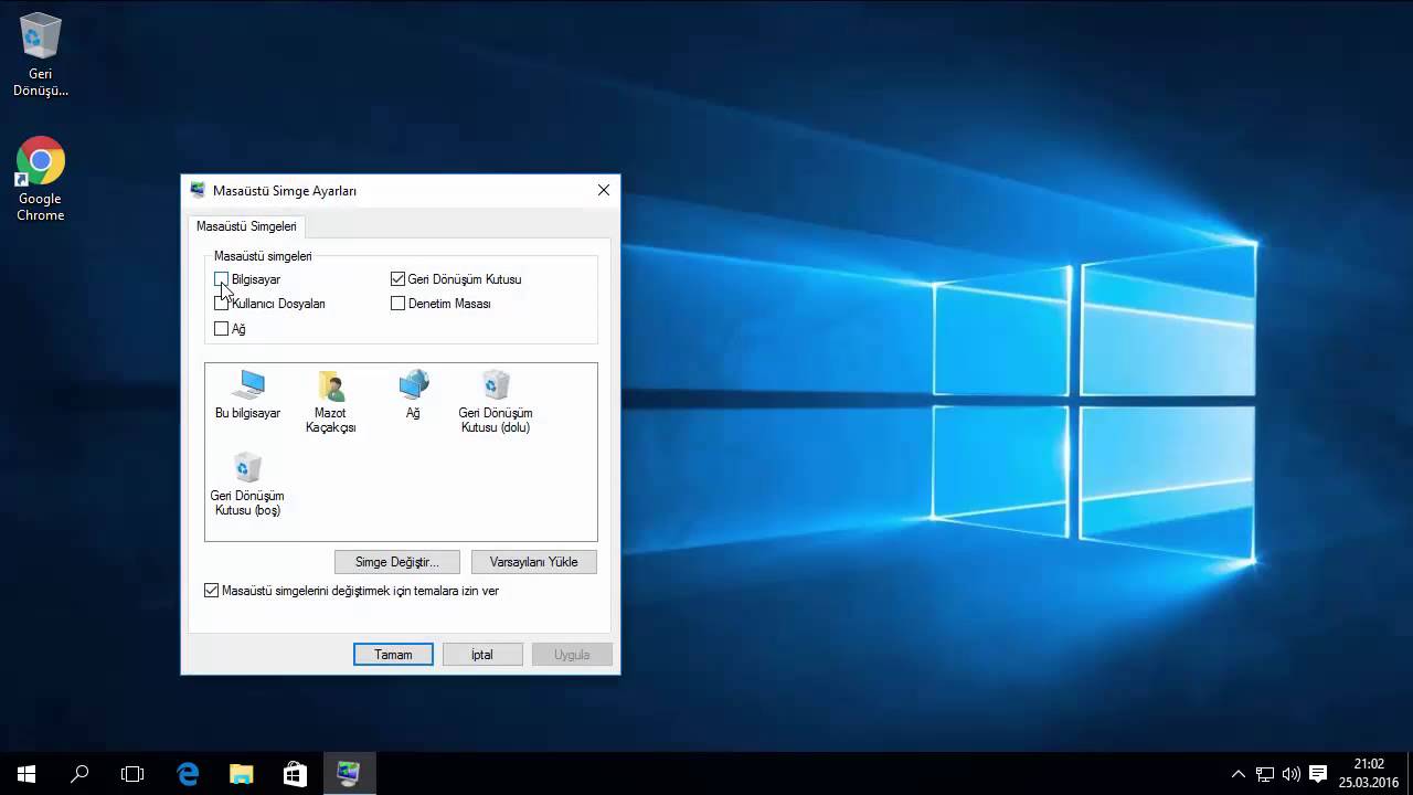 Masaüstünü Özelleştirin: Bilgisayarım Simgesini Masaüstüne Getirme Windows 10! 8