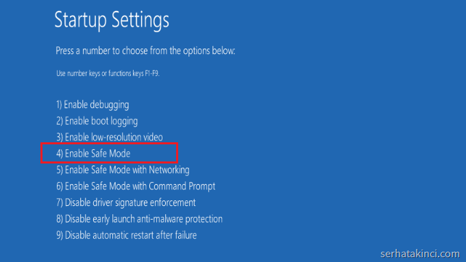windows 10 guvenli mod baslatma 5