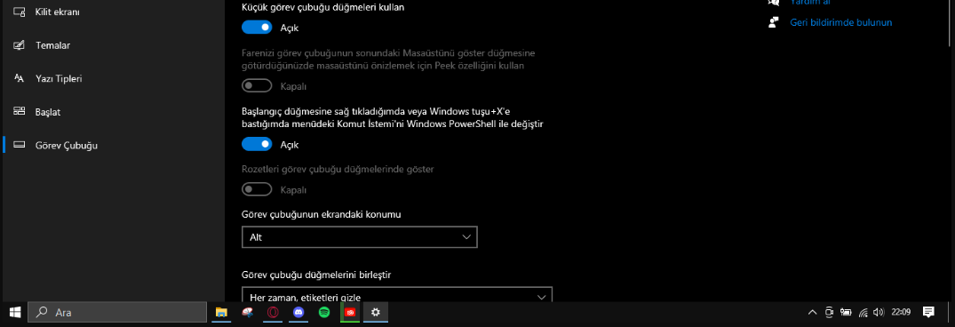 Windows 10 Görev Çubuğu Simgeleri Küçültme: Daha Fazla Alan 9 1671455628632 png