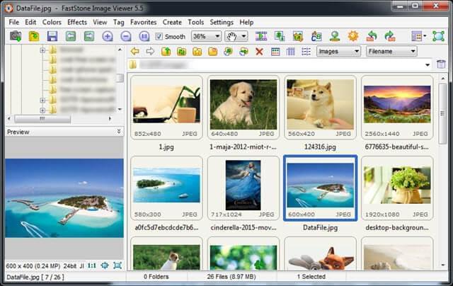 Windows Fotoğraf Görüntüleyicisi İndir (Gezginler İçin En İyisi)! 6 faststone image viewer2