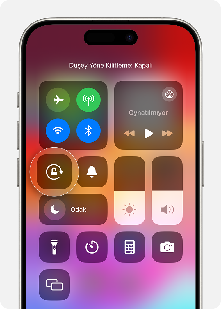 Ekran Yönlendirme: Ekran Ters Döndü Windows 8 Çözümü! 7 ios 17 iphone 15 pro control center portrait orientation off callout